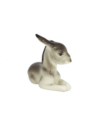 LOMONOSOV IMPERIAL PORCELAIN FIGURINE DONKEY SITTING