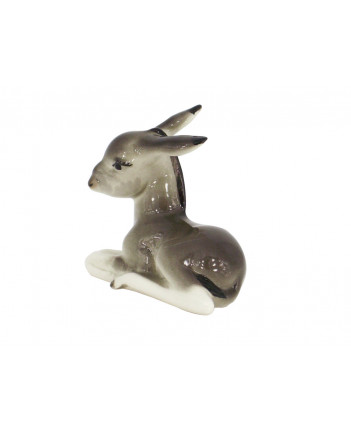 LOMONOSOV IMPERIAL PORCELAIN FIGURINE DONKEY SITTING