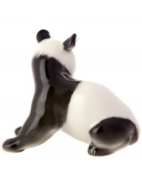 LOMONOSOV IMPERIAL PORCELAIN FIGURINE PANDA BAMBOO BEAR BABY