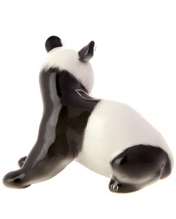 LOMONOSOV IMPERIAL PORCELAIN FIGURINE PANDA BAMBOO BEAR BABY