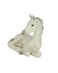 LOMONOSOV IMPERIAL PORCELAIN FIGURINE HORSE WHITE