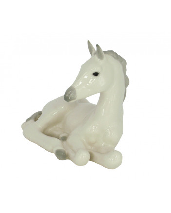 LOMONOSOV IMPERIAL PORCELAIN FIGURINE HORSE WHITE