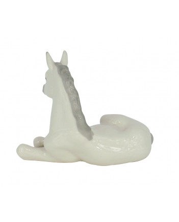 LOMONOSOV IMPERIAL PORCELAIN FIGURINE HORSE WHITE