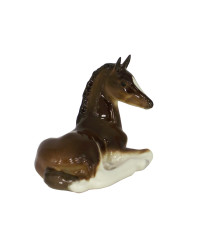 LOMONOSOV IMPERIAL PORCELAIN FIGURINE HORSE BROWN