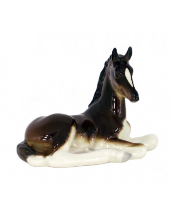 LOMONOSOV IMPERIAL PORCELAIN FIGURINE HORSE BROWN