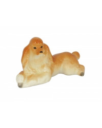 LOMONOSOV IMPERIAL PORCELAIN FIGURINE DOG POODLE APRICOT