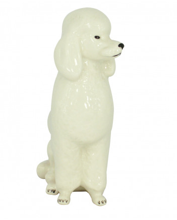 LOMONOSOV IMPERIAL PORCELAIN FIGURINE DOG KING POODLE