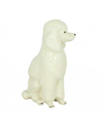 LOMONOSOV IMPERIAL PORCELAIN FIGURINE DOG KING POODLE
