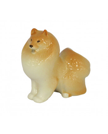 LOMONOSOV IMPERIAL PORCELAIN FIGURINE DOG POMERANIAN DWARF-SPITZ