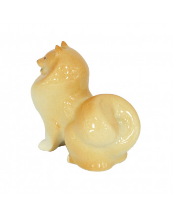 LOMONOSOV IMPERIAL PORCELAIN FIGURINE DOG POMERANIAN DWARF-SPITZ