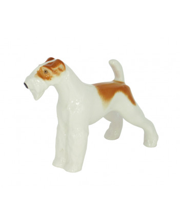 LOMONOSOV IMPERIAL PORCELAIN FIGURINE DOG FOX TERRIER