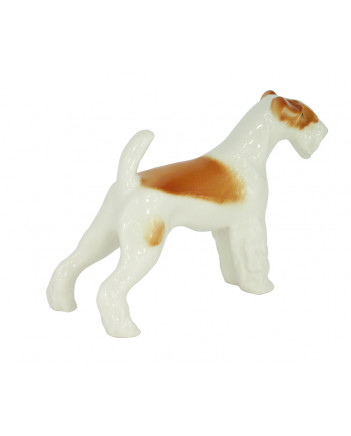 LOMONOSOV IMPERIAL PORCELAIN FIGURINE DOG FOX TERRIER