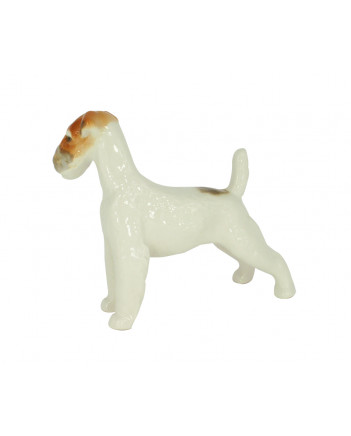 LOMONOSOV IMPERIAL PORCELAIN FIGURINE DOG FOX TERRIER COARSE-HAIRED