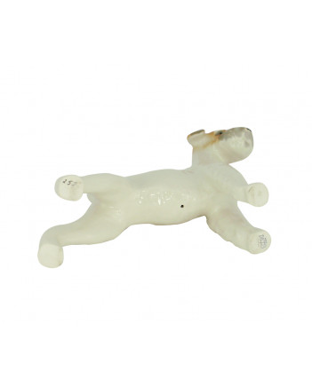 LOMONOSOV IMPERIAL PORCELAIN FIGURINE DOG FOX TERRIER COARSE-HAIRED