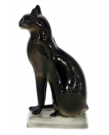LOMONOSOV IMPERIAL PORCELAIN FIGURINE CAT EGYPTIAN 