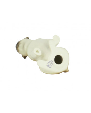 LOMONOSOV IMPERIAL PORCELAIN FIGURINE DOG PUG SITTING
