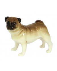LOMONOSOV IMPERIAL PORCELAIN FIGURINE DOG PUG STANDING