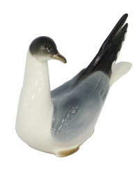 LOMONOSOV IMPERIAL PORCELAIN FIGURINE BIRD BLACK-HEADED SEAGULL 