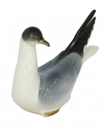 LOMONOSOV IMPERIAL PORCELAIN FIGURINE BIRD BLACK-HEADED SEAGULL 