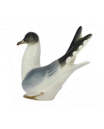 LOMONOSOV IMPERIAL PORCELAIN FIGURINE BIRD BLACK-HEADED SEAGULL 