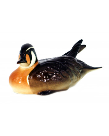 LOMONOSOV IMPERIAL PORCELAIN FIGURINE BIRD BAIKAL DUCK #2