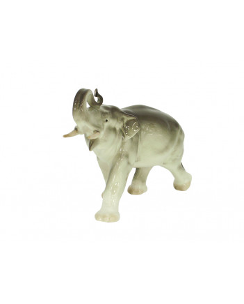 LOMONOSOV IMPERIAL PORCELAIN FIGURINE ELEPHANT RUNNING