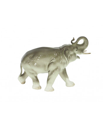 LOMONOSOV IMPERIAL PORCELAIN FIGURINE ELEPHANT RUNNING