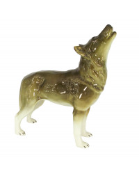 LOMONOSOV IMPERIAL PORCELAIN FIGURINE WOLF STANDING