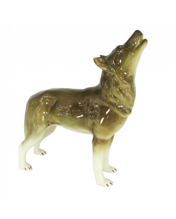 LOMONOSOV IMPERIAL PORCELAIN FIGURINE WOLF STANDING