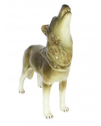 LOMONOSOV IMPERIAL PORCELAIN FIGURINE WOLF STANDING