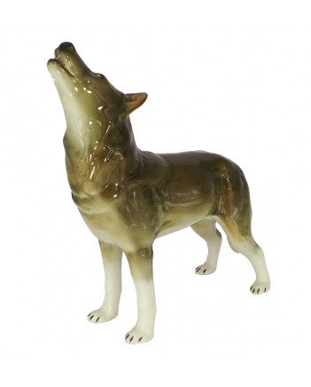 LOMONOSOV IMPERIAL PORCELAIN FIGURINE WOLF STANDING