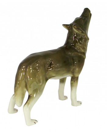 LOMONOSOV IMPERIAL PORCELAIN FIGURINE WOLF STANDING