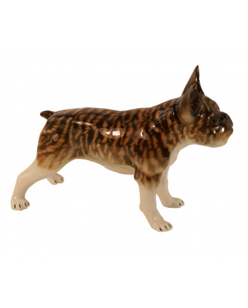 LOMONOSOV IMPERIAL PORCELAIN FIGURINE DOG FRENCH BULLDOG