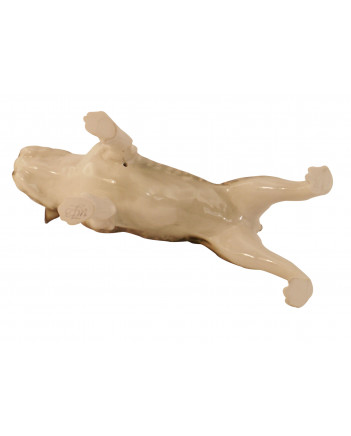 LOMONOSOV IMPERIAL PORCELAIN FIGURINE DOG FRENCH BULLDOG