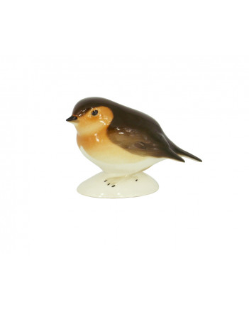 LOMONOSOV IMPERIAL PORCELAIN FIGURINE BIRD ROBIN SMALL