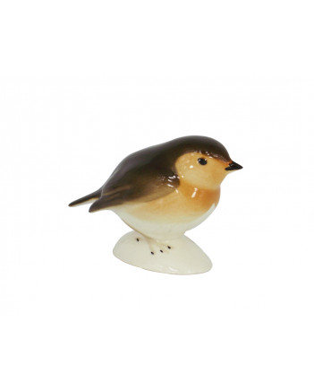LOMONOSOV IMPERIAL PORCELAIN FIGURINE BIRD ROBIN SMALL