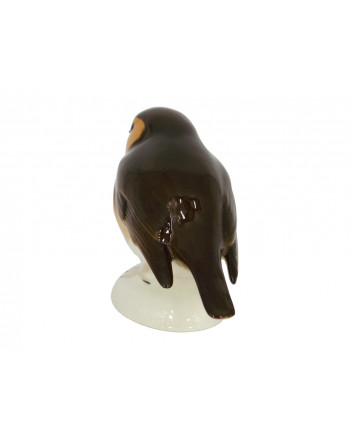 LOMONOSOV IMPERIAL PORCELAIN FIGURINE BIRD ROBIN BIG