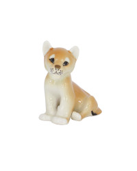 LOMONOSOV IMPERIAL PORCELAIN FIGURINE LION BABY SITTING