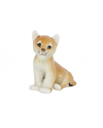 LOMONOSOV IMPERIAL PORCELAIN FIGURINE LION BABY SITTING