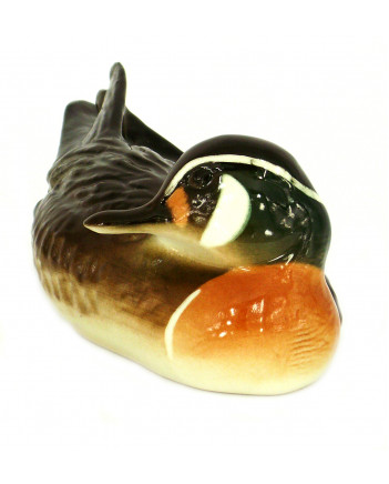 LOMONOSOV IMPERIAL PORCELAIN FIGURINE BIRD BAIKAL DUCK #1