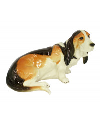 LOMONOSOV IMPERIAL PORCELAIN FIGURINE DOG BASSET HOUND