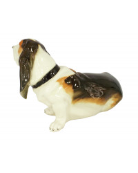 LOMONOSOV IMPERIAL PORCELAIN FIGURINE DOG BASSET HOUND