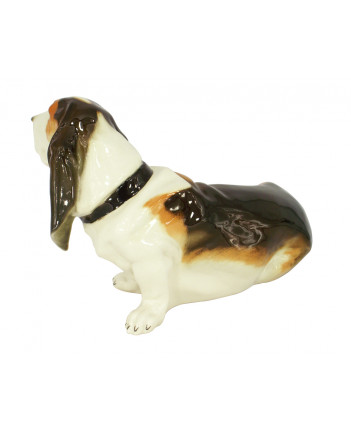 LOMONOSOV IMPERIAL PORCELAIN FIGURINE DOG BASSET HOUND