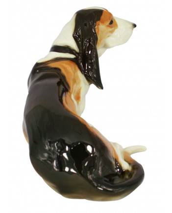 LOMONOSOV IMPERIAL PORCELAIN FIGURINE DOG BASSET HOUND