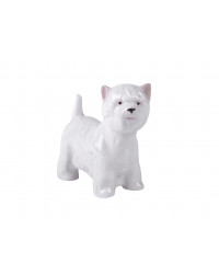 LOMONOSOV IMPERIAL PORCELAIN FIGURINE DOG WHITE WEST HIGHLAND TERRIER 