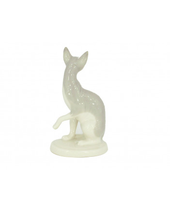 LOMONOSOV IMPERIAL PORCELAIN FIGURINE CAT GRAY SPHYNX