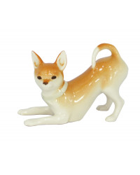 LOMONOSOV IMPERIAL PORCELAIN FIGURINE DOG CHIHUAHUA PLAYING