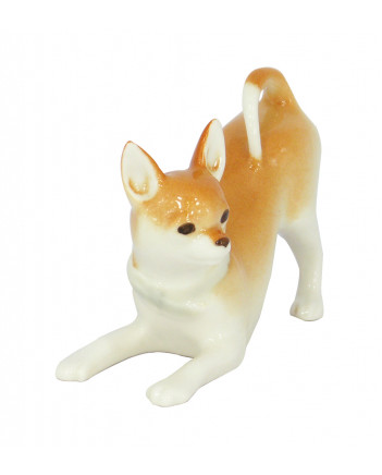 LOMONOSOV IMPERIAL PORCELAIN FIGURINE DOG CHIHUAHUA PLAYING