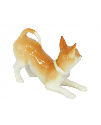 LOMONOSOV IMPERIAL PORCELAIN FIGURINE DOG CHIHUAHUA PLAYING