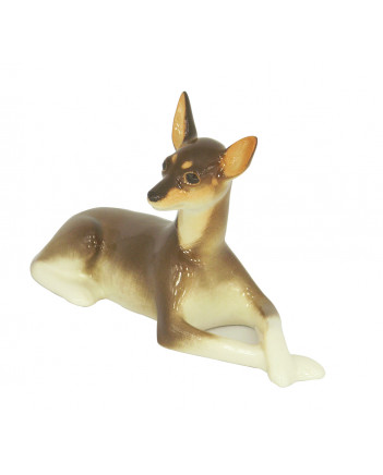 LOMONOSOV IMPERIAL PORCELAIN FIGURINE DOG TOY TERRIER